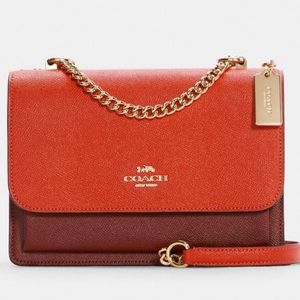 NWT COACH Klare Crossbody In Colorblock Shoulder Bag - Poppy Red